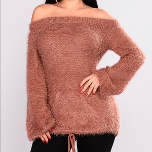 Fashionnova Off Shoulder Sweater - size s